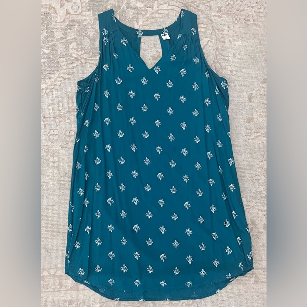 Teal Sleeveless Women's Old Navy Shift Dress, Adult Size Large, GUC